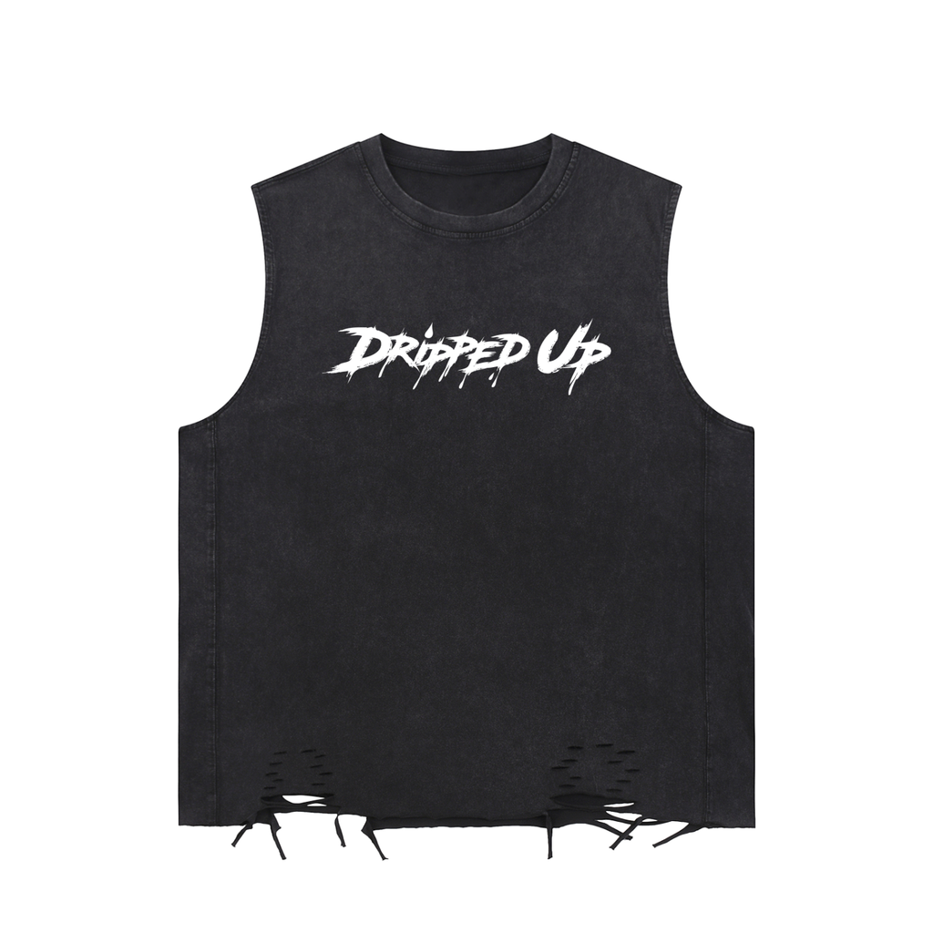Snow Washed Raw-Hem Tank Top