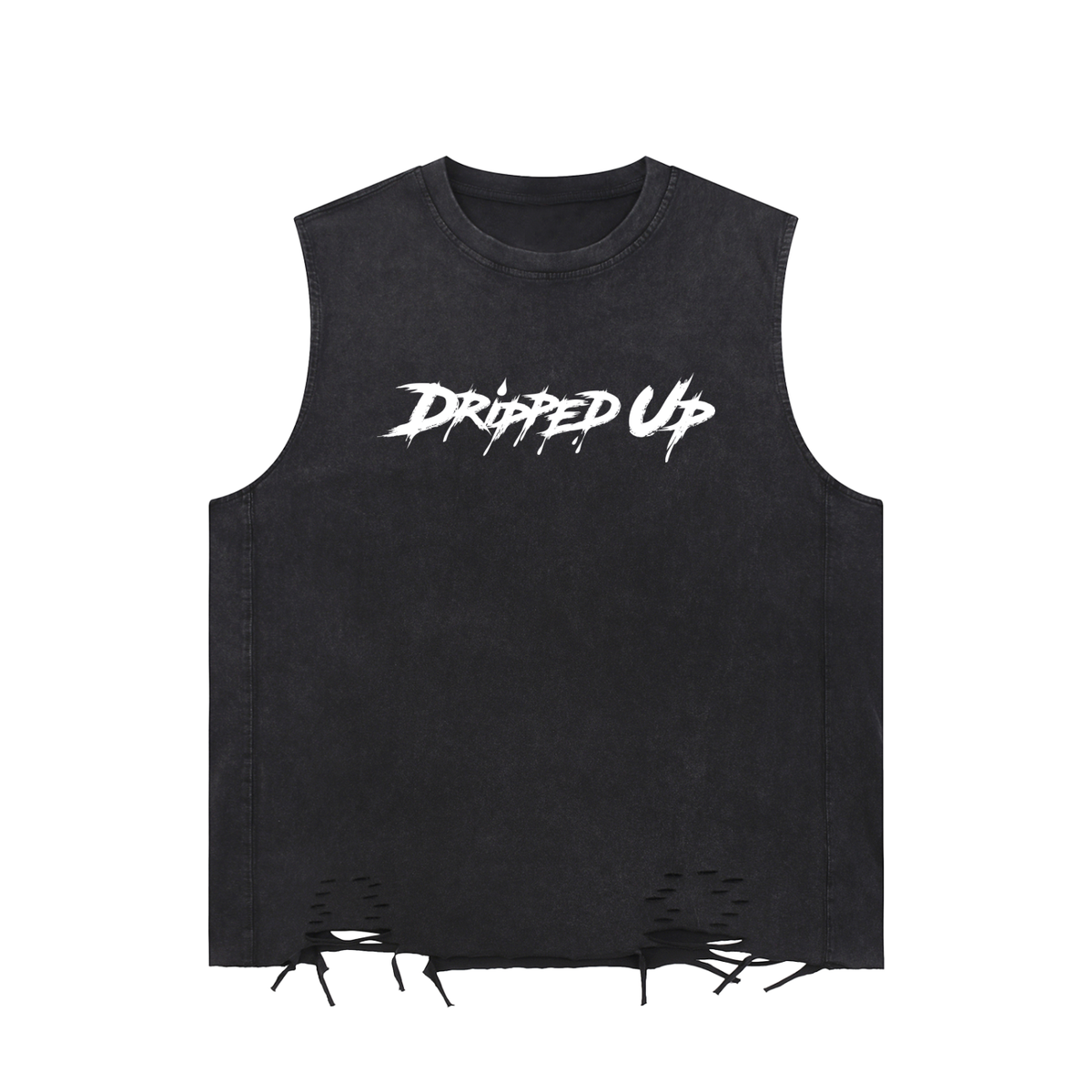 Snow Washed Raw-Hem Tank Top