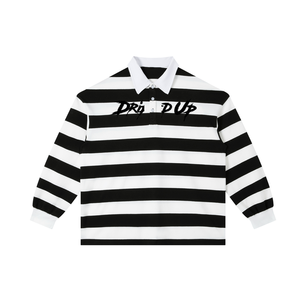 Color Block Stripe Polo Shirt
