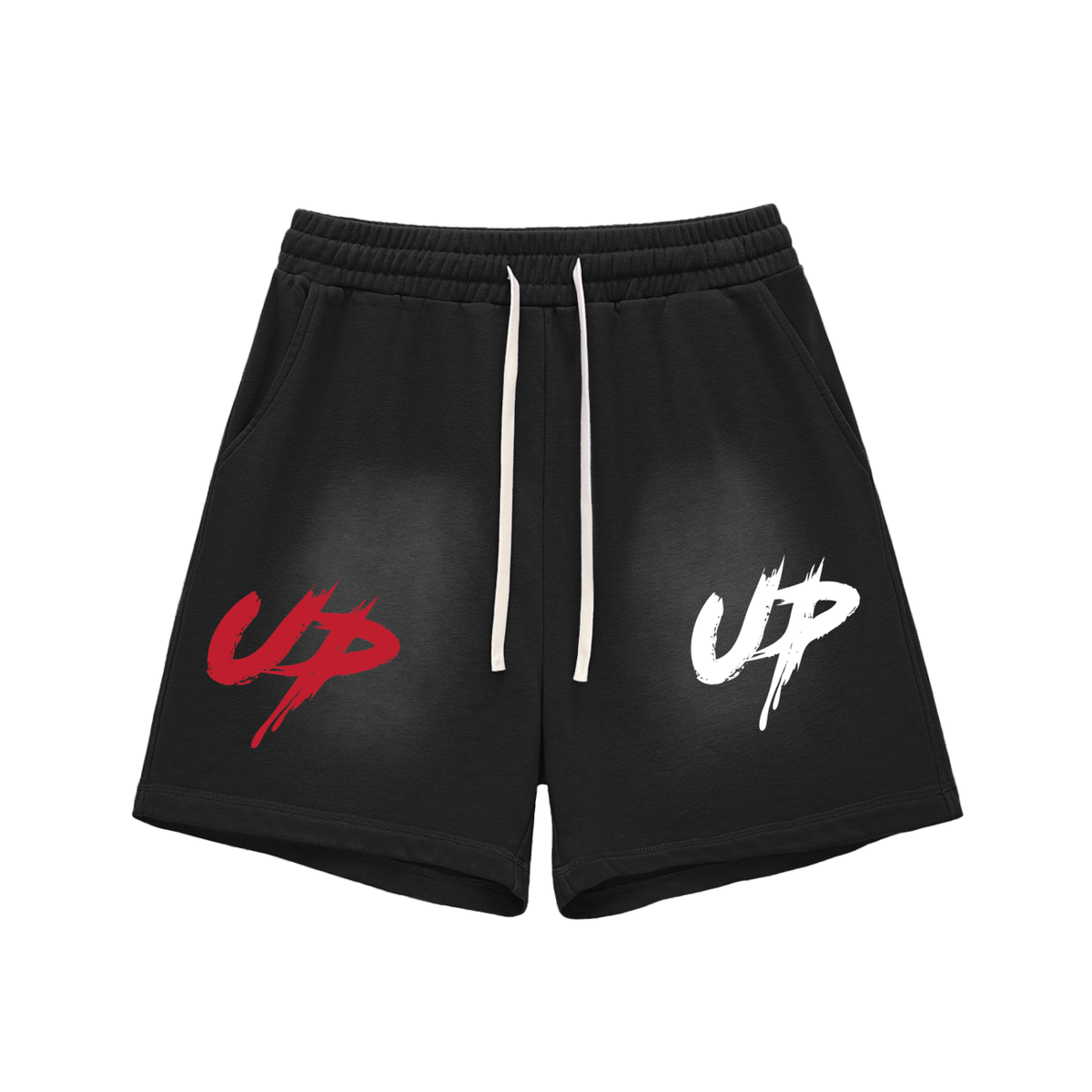 Sun Fade Raw Edge Cotton Shorts