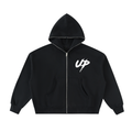 Fleeced Full-Zip Boxy Hoodie