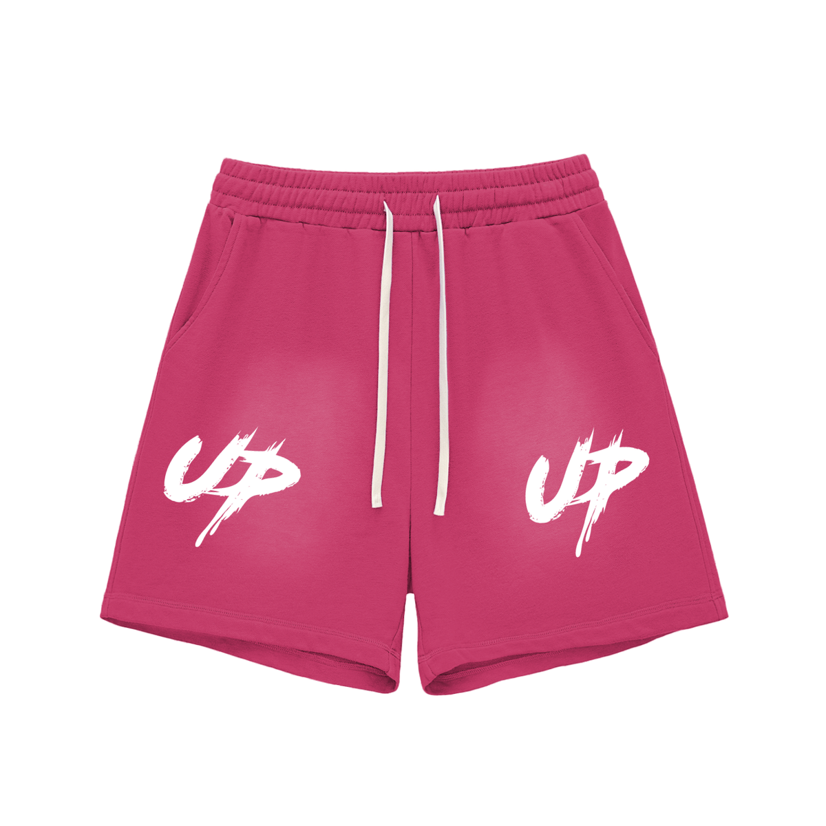 Sun Fade Raw Edge Cotton Shorts