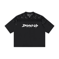 Unisex Lace Paneling V-Neck T-Shirt