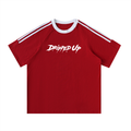Contrast Tape Crewneck Cotton T-Shirt