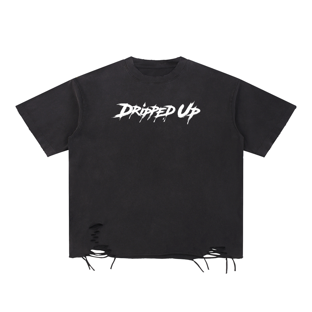 Snow Washed Raw-Hem T-Shirt