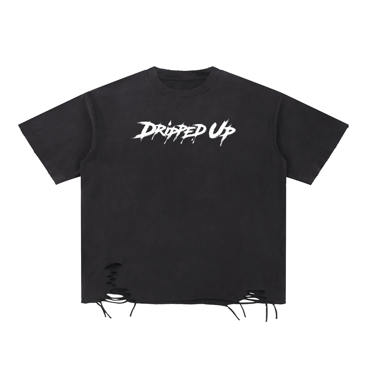 Snow Washed Raw-Hem T-Shirt