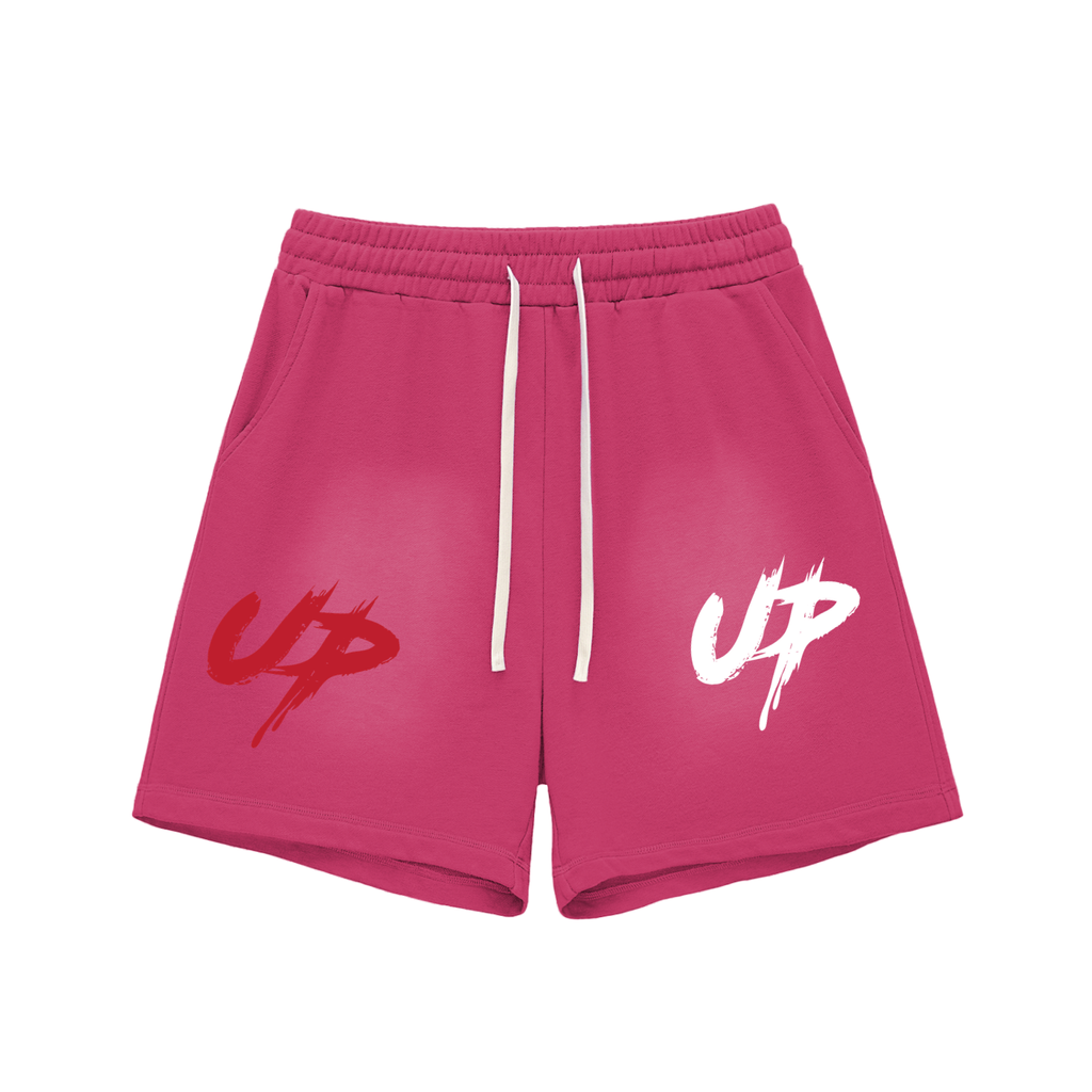 Sun Fade Raw Edge Cotton Shorts