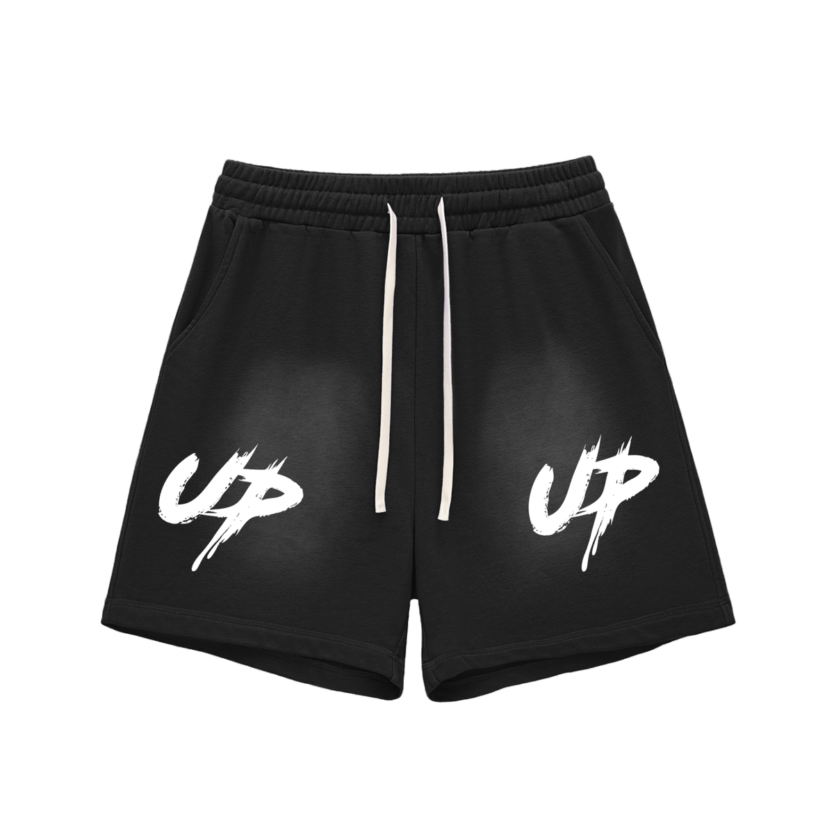 Sun Fade Raw Edge Cotton Shorts